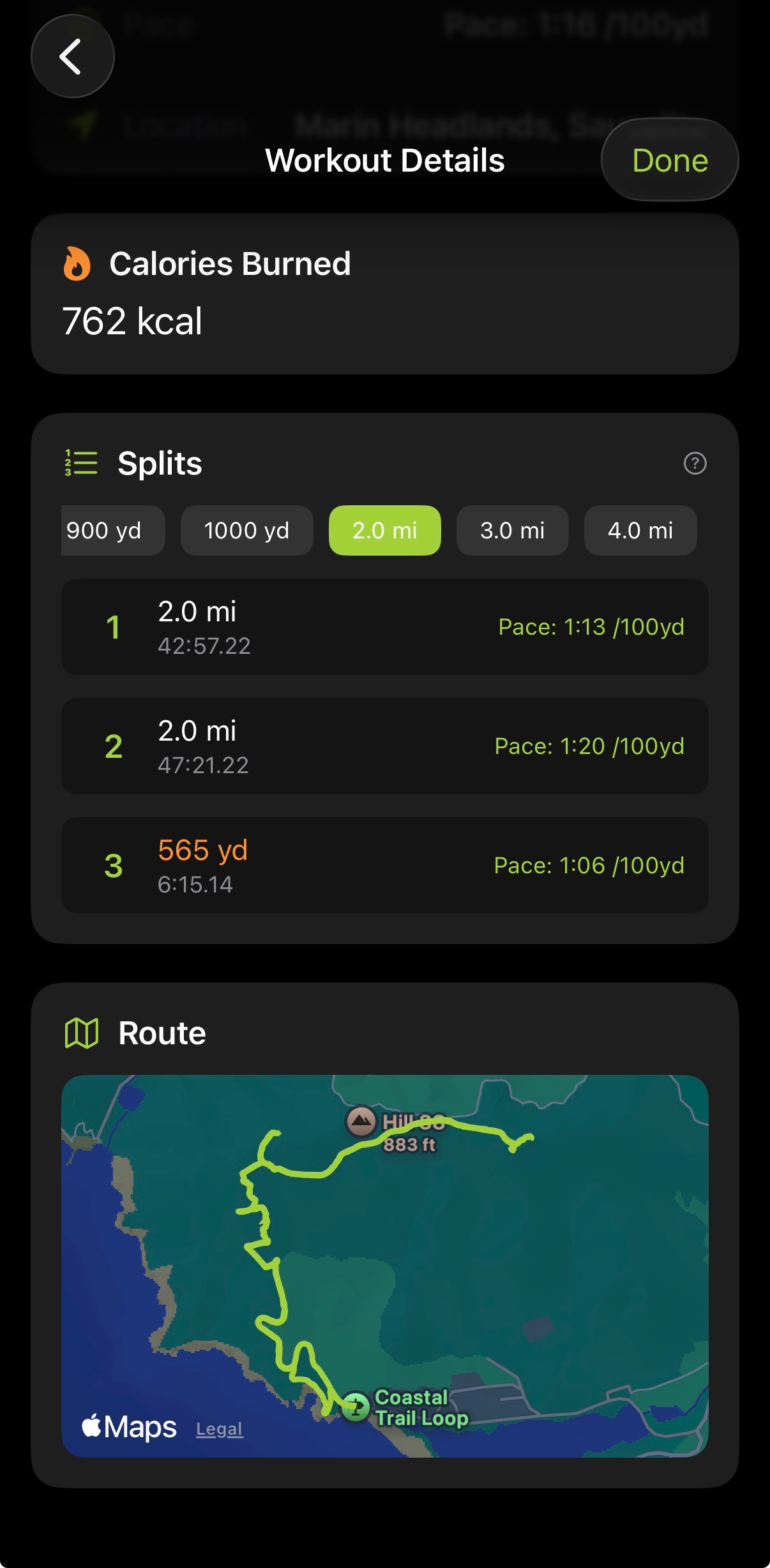 Kinestatz workout detail view